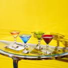 Baccarat Crystal, Vega Martini Glasses Color Set of 4