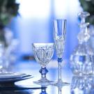 Baccarat Harcourt Eve Champagne Flutes, Blue Knob, Pair