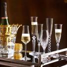 Baccarat Crystal Massena Champagne Flutes, Pair