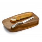 Nambe Wood Blend Bread Board With Knife