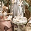 Lladro High Porcelain, Tea In The Garden Women Sculpture. Limited Edition
