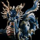 Lladro High Porcelain, Great Dragon Sculpture. Blue Enamel. Limited Edition