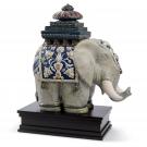 Lladro Classic Sculpture, Siamese Elephant Sculpture. Limited Edition