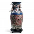 Lladro Classic Sculpture, Oriental Vase Sculpture. Red. Limited Edition