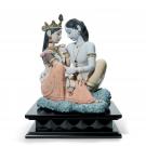 Lladro Classic Sculpture, Divine Love Couple Figurine. Limited Edition