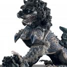 Lladro High Porcelain, Guardian Lioness Sculpture. Black. Limited Edition