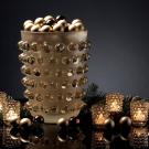 Lalique Mossi Amber 8.25" Vase