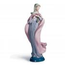 Lladro Classic Sculpture, Our Lady With Flowers Figurine