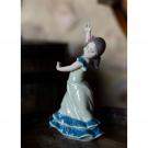 Lladro Classic Sculpture, Lolita Flamenco Dancer Girl Figurine. Blue