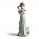 Lladro Classic Sculpture, Don'T Forget Me Girl Figurine