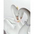 Lladro Classic Sculpture, Endless Love Swans Figurine