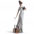 Lladro Classic Sculpture, Traveling Companions Woman Figurine