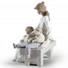 Lladro Classic Sculpture, An Afternoon Nap Mother Figurine