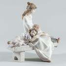 Lladro Classic Sculpture, An Afternoon Nap Mother Figurine