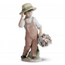 Lladro Classic Sculpture, My Happy Friend Boy Figurine