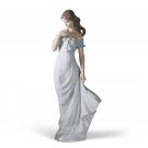 Lladro Classic Sculpture, A Flower's Whisper Woman Figurine