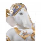 Lladro Classic Sculpture, Dancing Ganesha Figurine. Limited Edition