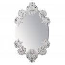 Lladro Home Accessories, Oval Wall Mirror Without Frame. Silver Lustre. Limited Edition