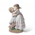 Lladro Classic Sculpture, Give Me A Hug! Children Figurine