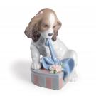 Lladro Classic Sculpture, Can't Wait Dog Figurine