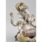 Lladro Classic Sculpture, Mridangam Ganesha Figurine