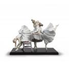 Lladro Classic Sculpture, Backstage Ballet Figurine. Limited Edition