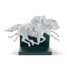 Lladro Classic Sculpture, Horse Race Figurine. Limited Edition