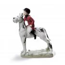 Lladro Classic Sculpture, Giddy Up Doggy Girl Figurine