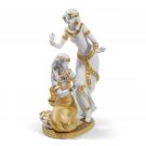 Lladro Classic Sculpture, Dancers From The Nile Figurine. Golden Lustre. Limited Edition