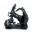 Lladro Classic Sculpture, Horses' Group Sculpture. Limited Edition