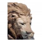Lladro Classic Sculpture, Lion Pouncing Figurine