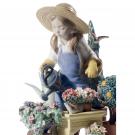 Lladro Classic Sculpture, In My Garden Girl Figurine