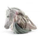 Lladro Classic Sculpture, A True Friend Woman Figurine. Limited Edition