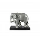 Lladro Classic Sculpture, Leading The Way Elephants Sculpture