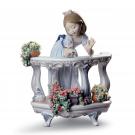Lladro Classic Sculpture, Morning Song Girl Figurine. Special Edition