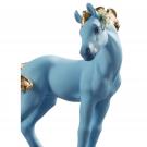Lladro Classic Sculpture, The Horse Figurine. Blue. Limited Edition