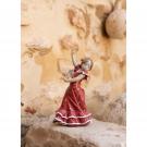Lladro Classic Sculpture, Lolita Flamenco Dancer Girl Figurine. Red