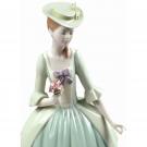 Lladro Classic Sculpture, Floral Scent Woman Figurine