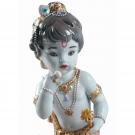 Lladro Classic Sculpture, Krishna Butterthief Figurine