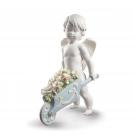 Lladro Classic Sculpture, Celestial Flowers Angel Figurine