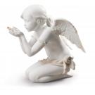 Lladro Classic Sculpture, A Fantasy Breath Angel Figurine