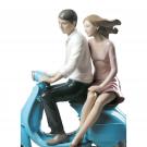 Lladro Classic Sculpture, Riding With You Couple Figurine