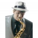 Lladro Classic Sculpture, Jazz Saxophonist Figurine