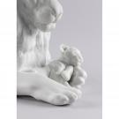 Lladro Classic Sculpture, Lion With Cub Figurine