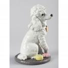 Lladro Classic Sculpture, Poodle With Mochis Dog Figurine