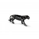 Lladro Design Figures, Panther Figurine. Glazed Black