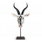 Lladro Design Figures, Antelope Mask. Black And Gold