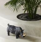 Lladro Rhino, Black-Gold