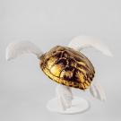 Lladro Sea Turtle I, White, Copper