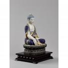 Lladro Classic Sculpture, Shakyamuni Buddha Sculpture. Golden Lustre. Limited Edition